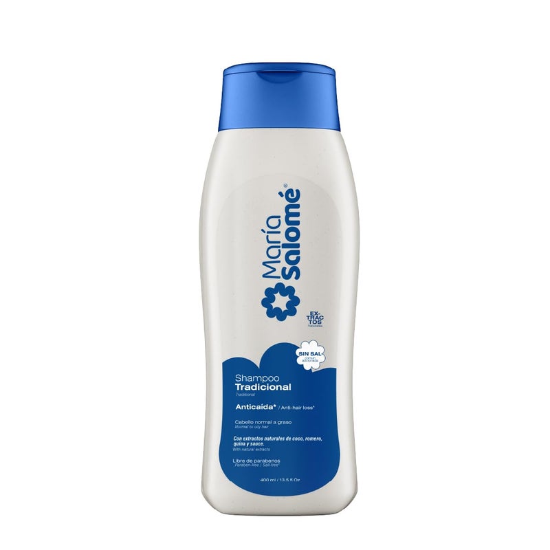 Shampoo Maria Salom 400ml  Anticada y estimula el Crecimiento Sin Sal Sin Parabenos